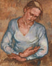 Donna con le braccia incrociate - Johanna Kampmann-Freund — vista dell’opera