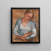 Donna con le braccia incrociate - Johanna Kampmann-Freund — quadro incorniciato alla parete