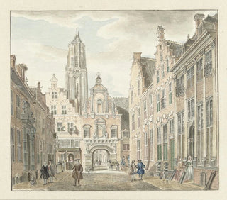 Johanna de Bruyn - Nieuwstraat in Utrecht met gezicht op de Domtoren after Jan de Beijer.webp