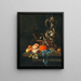 Albicocche, pesche e altri frutti con bicchiere e brocca - Johannes Borman — quadro incorniciato alla parete