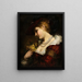 Dame au bouquet de roses - Johannes Brasch — quadro incorniciato alla parete