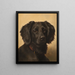 Setter nero - Johannes Christian Deiker — quadro incorniciato alla parete