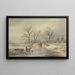 Paesaggio invernale - Johannes Franciscus Hoppenbrouwers — quadro incorniciato alla parete