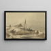 Paesaggio invernale con fattoria ai margini di un fossato - Johannes Franciscus Hoppenbrouwers — quadro incorniciato alla parete