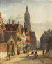 Una strada olandese animata - Johannes Frederik Hulk — vista dell’opera