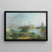 Le rovine della fortezza di Ivangorod Johannesstadt e una parte di Narva viste dall'altezza di Joachimsthal - Johannes Hau — quadro incorniciato alla parete