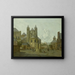 Paesaggio urbano immaginario con chiesa romanica - Johannes Huibert Prins — quadro incorniciato alla parete