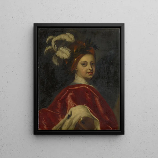 Johannes Kupeczky - Portrait Of A Young Man With A Feather Cap.webp