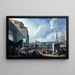 Vista fantasiosa di Roma con il Castel Sant'Angelo - Johannes Lingelbach — quadro incorniciato alla parete
