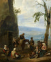 Paesaggio italiano con contadini a riposo - Johannes Lingelbach — vista dell’opera