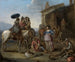 I viaggiatori si fermano davanti a un'osteria - Johannes Lingelbach — vista dell’opera