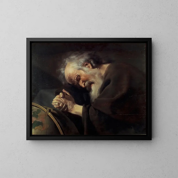 Eraclito - Johannes Paulus Moreelse — quadro incorniciato alla parete