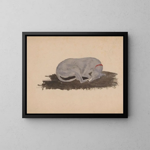 Cane addormentato - Johannes Tavenraat — quadro incorniciato alla parete