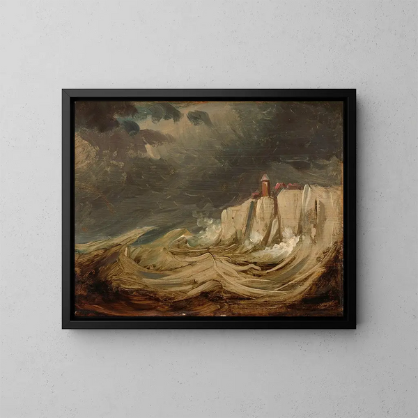 Tempeste sulla costa - Johannes Tavenraat — quadro incorniciato alla parete