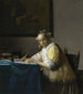 Una donna che scrive - Johannes Vermeer — vista dell’opera