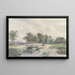 Paesaggio con piccolo ponte e figure davanti a una fattoria - Johannes Warnardus Bilders — quadro incorniciato alla parete