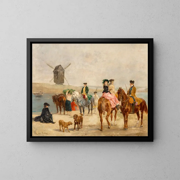 In attesa del traghetto - John Lewis Brown — quadro incorniciato alla parete