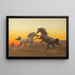 di stalloni arabi al tramonto - John Alexander Harrington Bird — quadro incorniciato alla parete