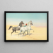 Cavalli Arabi nel Deserto - John Alexander Harrington Bird — quadro incorniciato alla parete