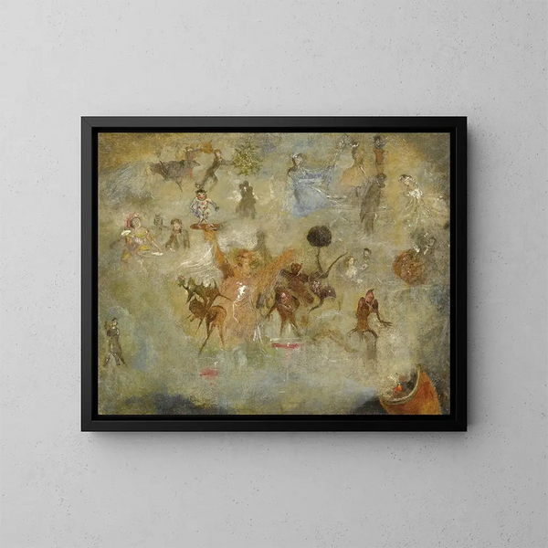 Il sogno della pipa - John Anster Fitzgerald — quadro incorniciato alla parete