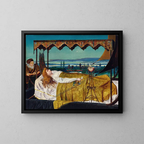 Elaine - John Atkinson Grimshaw — quadro incorniciato alla parete
