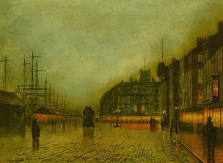 I moli di Liverpool - John Atkinson Grimshaw — vista dell’opera