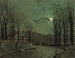 Luna di novembre - John Atkinson Grimshaw — vista dell’opera