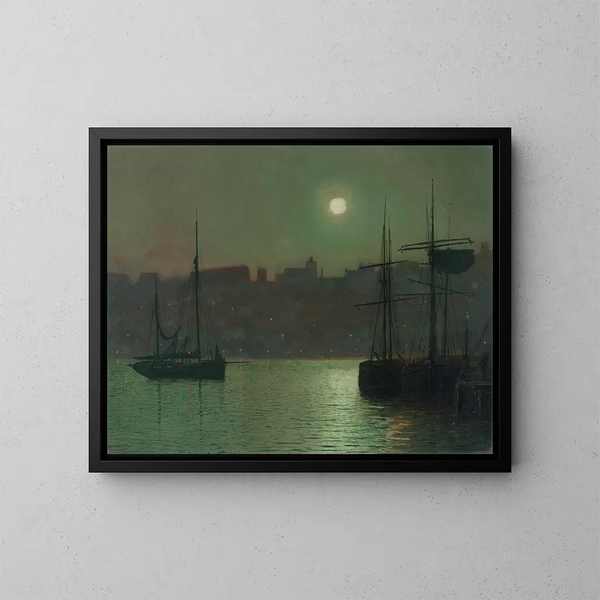 Vieux Scarborough - John Atkinson Grimshaw — quadro incorniciato alla parete