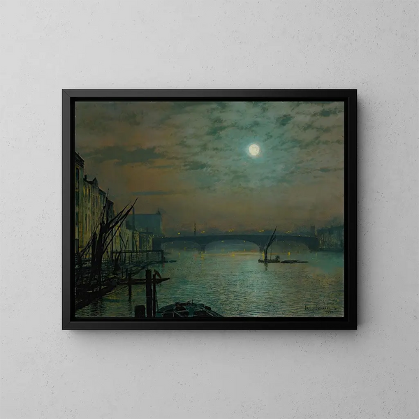 Le pont de Southwark au clair de lune - John Atkinson Grimshaw — quadro incorniciato alla parete
