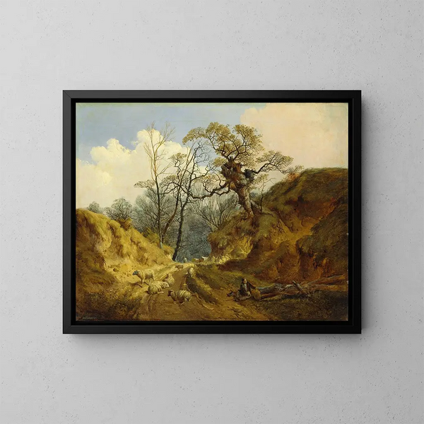 Crown Point a Whitlingham vicino a Norwich - John Berney Ladbrooke — quadro incorniciato alla parete