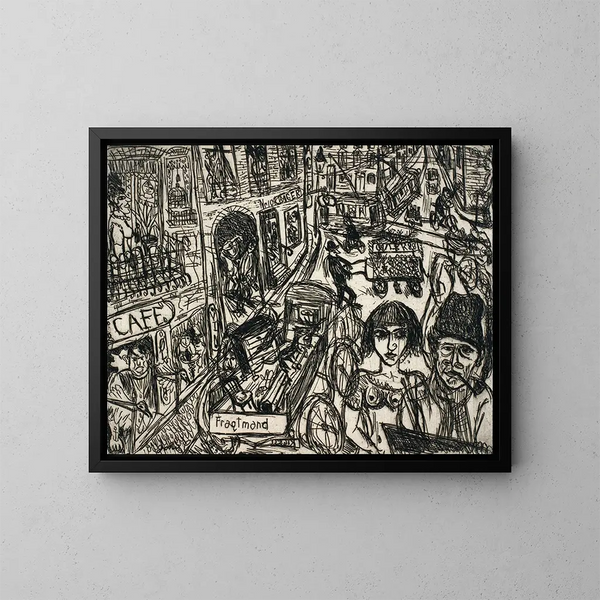 Gadeliv a Nørrebro - John Christensen — quadro incorniciato alla parete