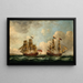 Il Pellegrino, successivamente rinominato il Royal Caroline, in due posizioni al largo della costa - John Cleveley il Vecchio — quadro incorniciato alla parete