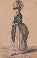Une dame à la mode avec un châle noir et des chaussures noires - John Collet — vista dell’opera