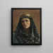 Ritratto di una dama in abito orientale - John Collier — quadro incorniciato alla parete