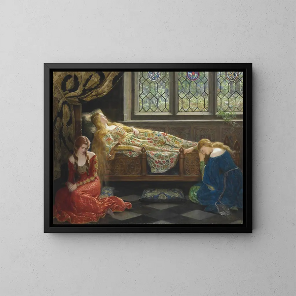 La Bella addormentata - John Collier — quadro incorniciato alla parete