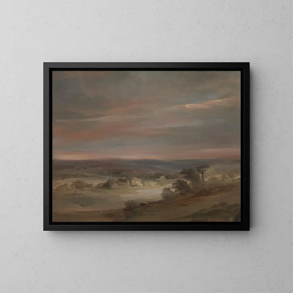 Una vista su Hampstead Heath al mattino presto - John Constable — quadro incorniciato alla parete