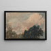 Studio di nuvole con alberi - John Constable — quadro incorniciato alla parete