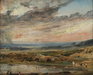 John Constable - Hampstead Heath with Pond and Bathers.webp
