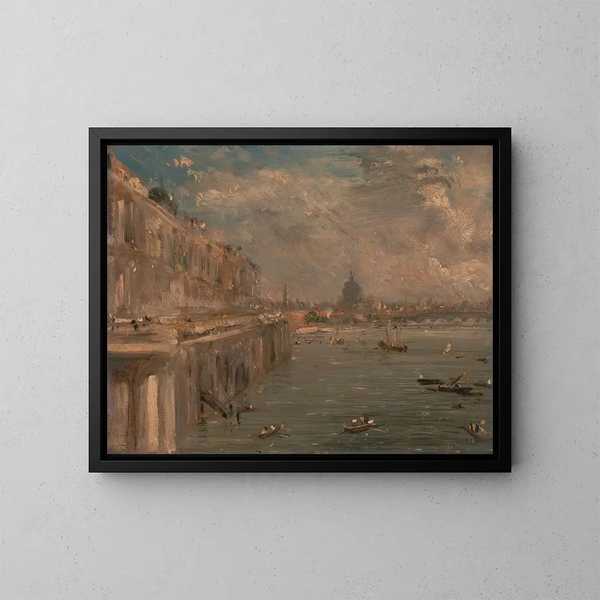 Terrasse di Somerset House dal Waterloo Bridge - John Constable — quadro incorniciato alla parete