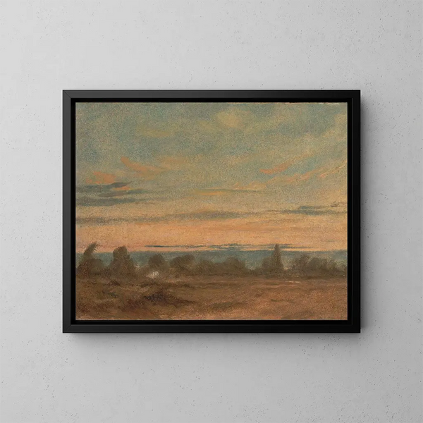Paesaggio estivo in serata - John Constable — quadro incorniciato alla parete