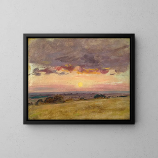 Sera d'estate con nuvole temporalesche - John Constable — quadro incorniciato alla parete
