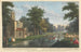 Vista della parte posteriore della Cassina, parte del fiume Serpentine terminata con la cascata nel giardino del conte di Burlington a Chiswick - John Donowell — vista dell’opera