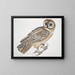 Hibou cinese Strix sinensis - John Edward Gray — quadro incorniciato alla parete
