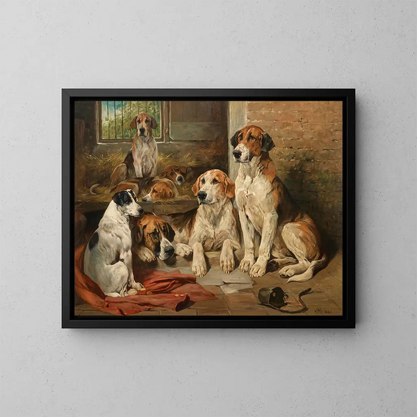 Un riposo ben meritato - John Emms — quadro incorniciato alla parete