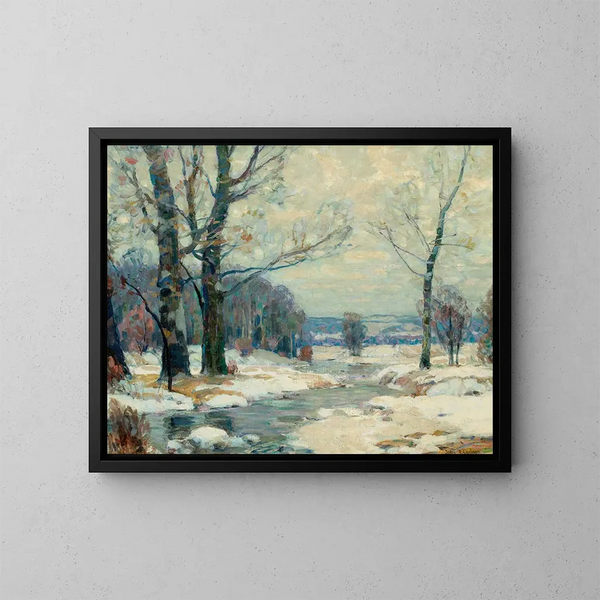 La magia dell'inverno a Woodstock, New York - John Fabian Carlson — quadro incorniciato alla parete