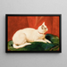 Un gatto bianco - John Frederick Herring l'Ancien — quadro incorniciato alla parete
