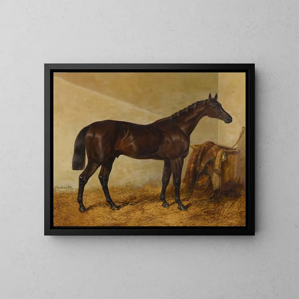 Charles XII, vincitore del St Leger e della Gold Cup di Doncaster - John Frederick Herring l'Ancien — quadro incorniciato alla parete