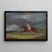 Corduroy un cavallo da corsa baio con un fantino che galoppa su un ippodromo - John Frederick Herring l'Ancien — quadro incorniciato alla parete