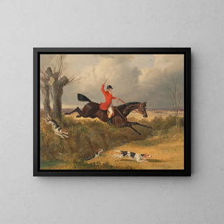 John Frederick Herring Snr - Foxhunting Clearing a Ditch.webp