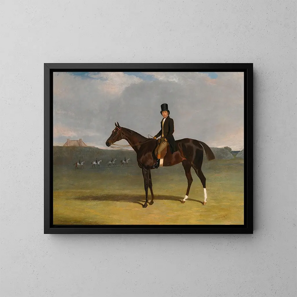 Allenatore del 5° duca di Richmond a Newmarket Heath - John Frederick Herring il Vecchio — quadro incorniciato alla parete